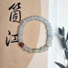 Optimized aquamarine abacus bead beaded bracelet for women, a light luxury and niche blue crystal bracelet with a high-end feel, a perfect accessory for best friends Specification image